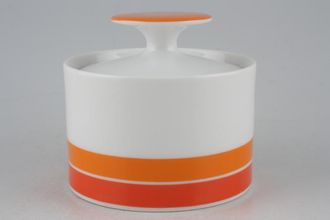 Sell Thomas White with Red and Orange Bands Sugar Bowl - Lidded (Tea)
