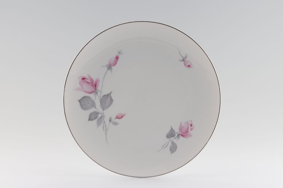 Thomas White with Pink Roses and Silver Line Breakfast / Lunch Plate 9 3/8"