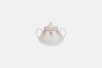 Wedgwood Pink Garland Sugar Bowl - Lidded (Coffee)