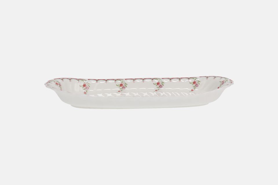 Wedgwood Pink Garland Trinket Tray Could be used for olives/mints etc 9 1/4" x 3 3/4"