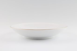 Thomas Medaillon Gold Band - White with Thin Gold Line Soup / Cereal Bowl Shallow, Coupe 7 1/2"