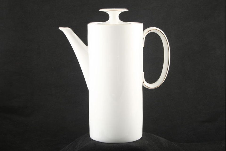 Thomas Medaillon Gold Band - White with Thin Gold Line Coffee Pot 2pt