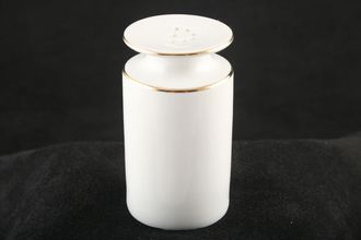 Thomas Medaillon Gold Band - White with Thin Gold Line Pepper Pot Holes form 'P' shape