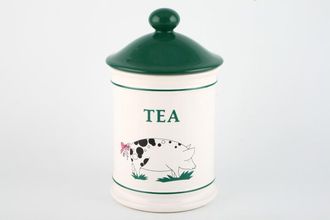 Hornsea Farmyard Collection Storage Jar + Lid Tea 4 3/4" x 5 5/8"