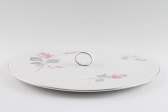 Thomas White with Pink Roses and Silver Line Vegetable Tureen Lid Only