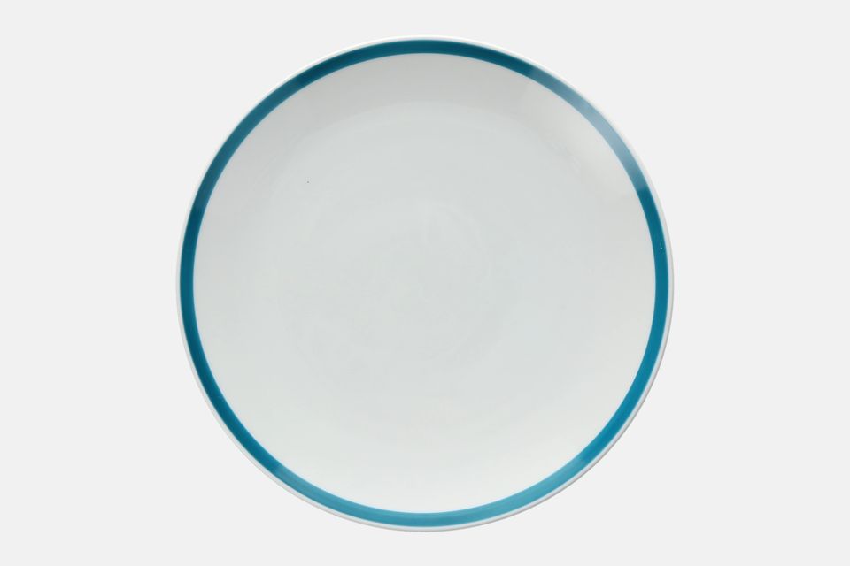 Thomas White with Blue and Green Bands Salad/Dessert Plate 8 1/4"