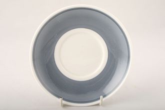 Wedgwood Glen Mist - Susie Cooper Design - Black Urn Backstamp Tea Saucer 3" well [1" grey band size] 5 3/4"