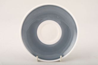 Wedgwood Glen Mist - Susie Cooper Design - Black Urn Backstamp Tea Saucer 2 1/4"well [1 3/4" grey band size] 6 1/2"