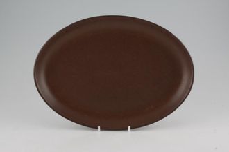Denby - Langley Mayflower Oval Plate Plain brown 11"