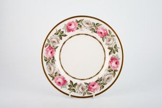Royal Worcester Royal Garden - Dot and Dash Inner Gold Line Salad/Dessert Plate 8"