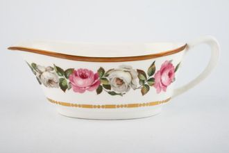 Sell Royal Worcester Royal Garden - Dot and Dash Inner Gold Line Sauce Boat