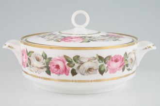 Royal Worcester Royal Garden - Dot and Dash Inner Gold Line Vegetable Tureen with Lid