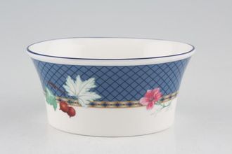 Wedgwood Fruit Symphony Sugar Bowl - Open (Tea) Blue, oval shaped 4 1/4"