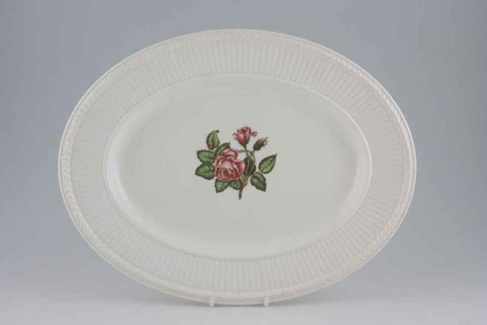 Wedgwood Moss Rose Oval Platter 14"