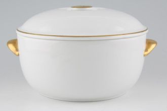 Sell Royal Worcester White and Gold Casserole Dish + Lid Round Knob on LId 8 1/2", 4pt