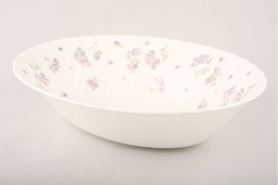 Wedgwood April Flowers Vegetable Dish (Open) Pink Flowers 10"