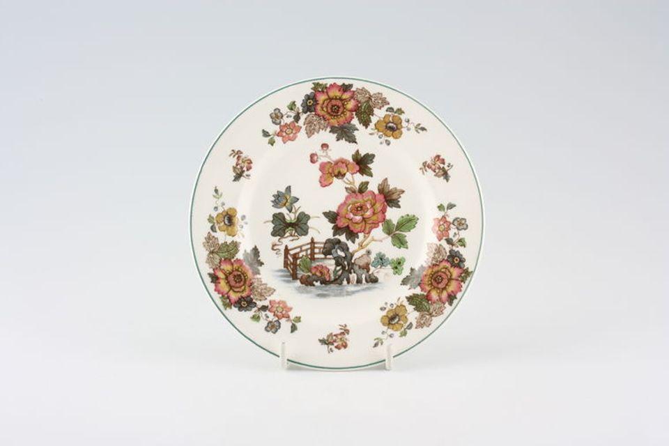 Wedgwood Eastern Flowers - Green Edge Tea / Side Plate 5 3/4"