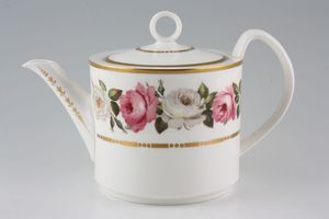 Royal Worcester Royal Garden - Dot and Dash Inner Gold Line Teapot
