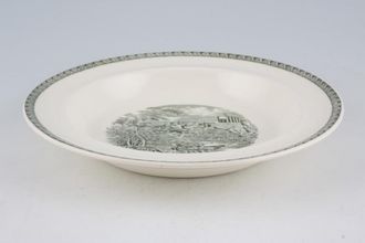 Sell Wedgwood Lugano - Cream and Green Rimmed Bowl 9"