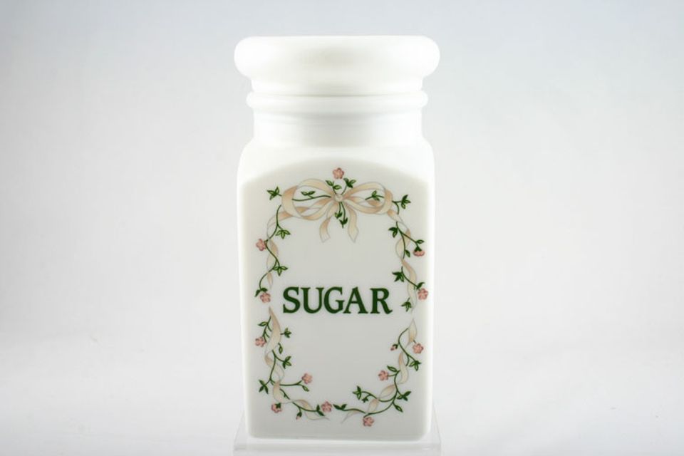 Johnson Brothers Eternal Beau Storage Jar + Lid Sugar - No Green Line -Pyrex 8"