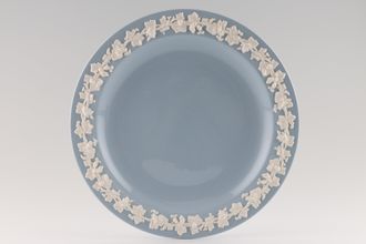 Wedgwood Queen's Ware - White Vine on Blue - Plain Edge Dinner Plate 10"
