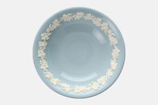 Wedgwood Queen's Ware - White Vine on Blue - Plain Edge Soup / Cereal Bowl 6 1/4" thumb 2
