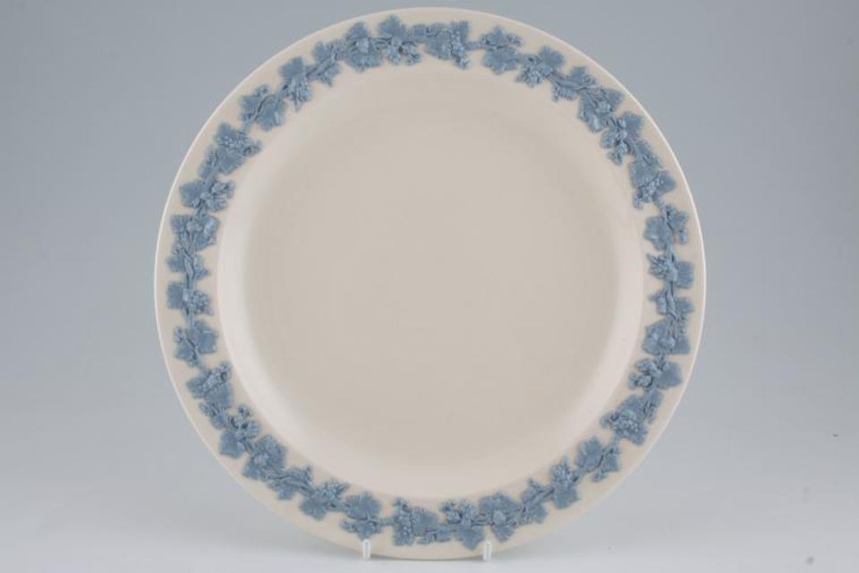 Wedgwood Queen's Ware - Blue Vine on White - Plain Edge Dinner Plate 10"
