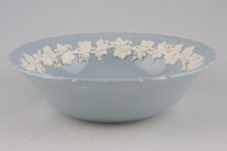 Sell Wedgwood Queen's Ware - White Vine on Blue - Shell Edge Soup / Cereal Bowl 6 1/4"