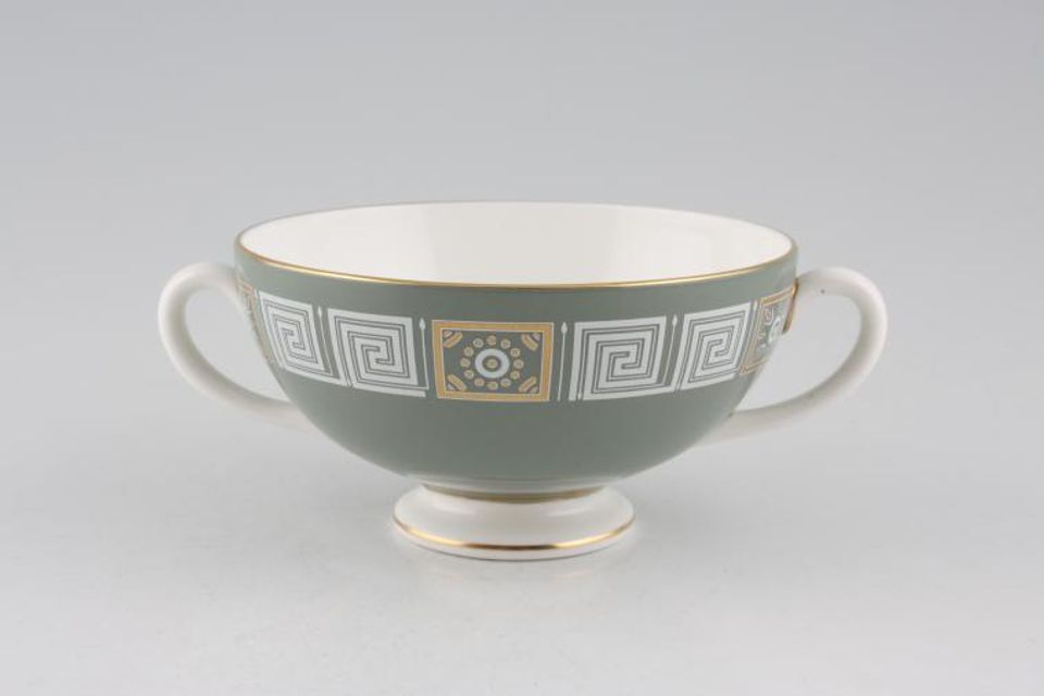 Wedgwood Asia - Sage Green with Gold Soup Cup 2 Handles