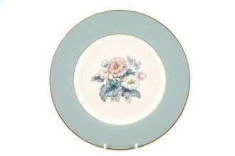 Royal Worcester Woodland - Blue Salad/Dessert Plate With Gold Inner Ring 8"
