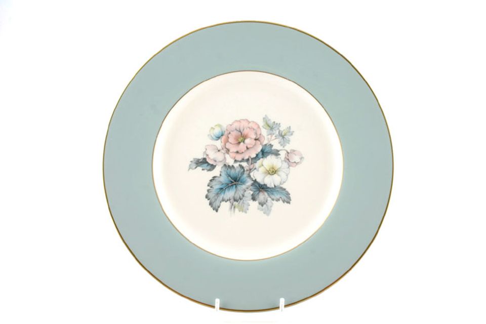 Royal Worcester Woodland - Blue Salad/Dessert Plate With Gold Inner Ring 8"