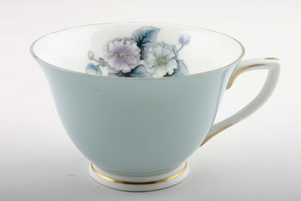 Royal Worcester Woodland - Blue Teacup Gold ring around foot, Handle A 3 3/4" x 2 1/2"