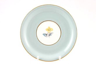 Sell Royal Worcester Woodland - Blue Tea Saucer Flower In Centre, gold inner ring 5 5/8"