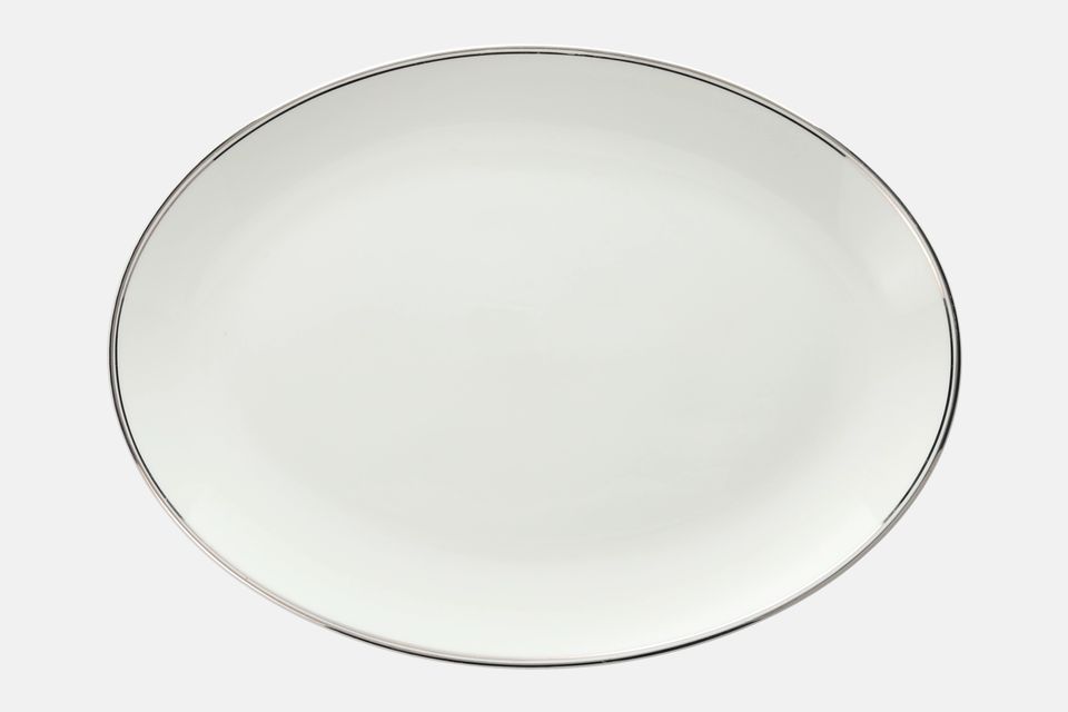 Wedgwood Doric - Platinum Oval Platter 14 1/4"