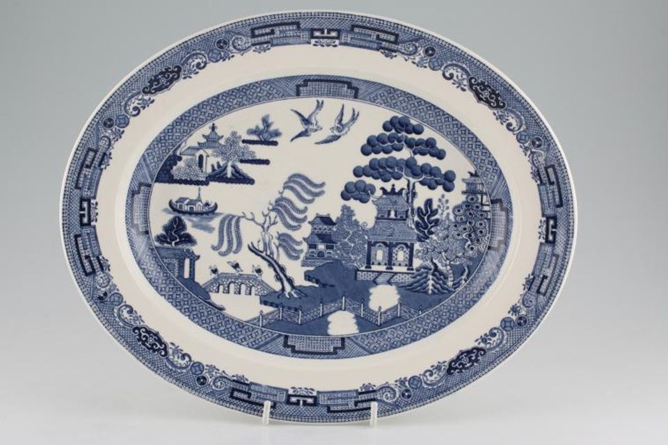 Wedgwood Willow - Blue Oval Platter 12 3/4"