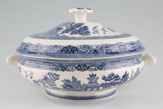Wedgwood Willow - Blue Vegetable Tureen with Lid round - lug eared