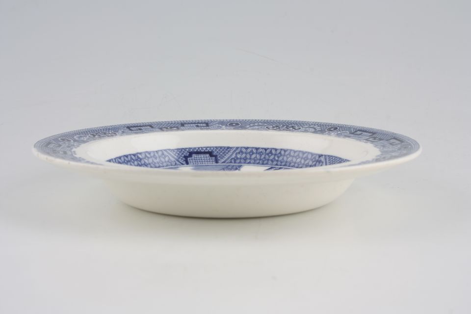 Wedgwood Willow - Blue Rimmed Bowl Shallow 6 1/4"