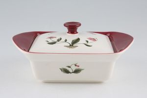 Wedgwood Mayfield - Ruby Butter Dish + Lid