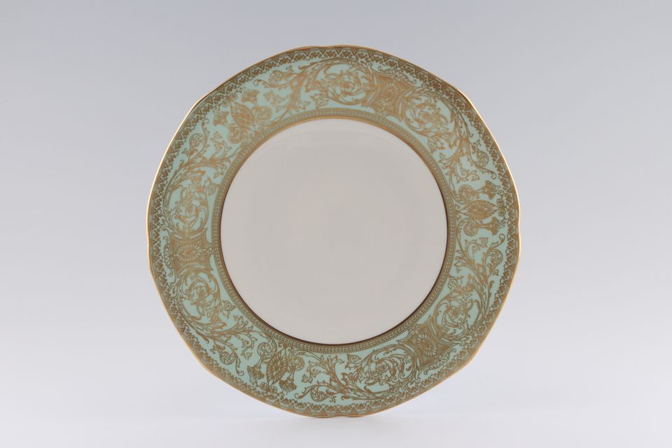 Royal Worcester Embassy - Green and Gold Cake Plate 9 1/4"