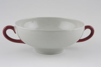 Wedgwood Windsor - Grey + Red Soup Cup 2 handles