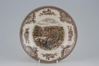 Johnson Brothers Old Britain Castles - Brown Breakfast Saucer Coloured pattern 6 3/4"