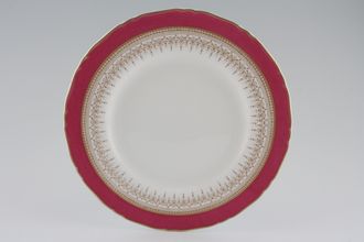 Royal Worcester Regency - Ruby - White Breakfast / Lunch Plate Shades may vary - Gold Edge 9 1/4"