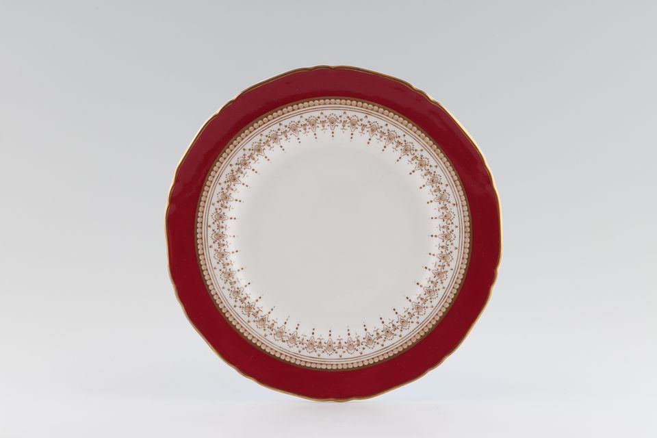 Royal Worcester Regency - Ruby - White Tea / Side Plate Gold Edge 7 1/4"