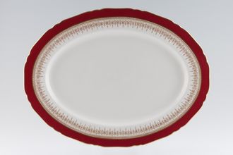 Royal Worcester Regency - Ruby - White Oval Platter 16"