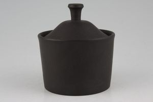 Wedgwood Black Basalt Sugar Bowl - Lidded (Tea)