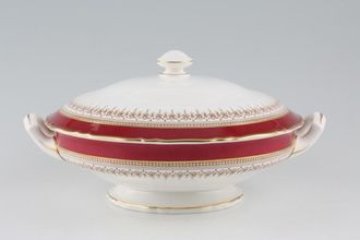 Sell Royal Worcester Regency - Ruby - White Vegetable Tureen with Lid