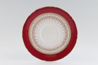 Royal Worcester Regency - Ruby - White Soup Cup Saucer 6 1/8"