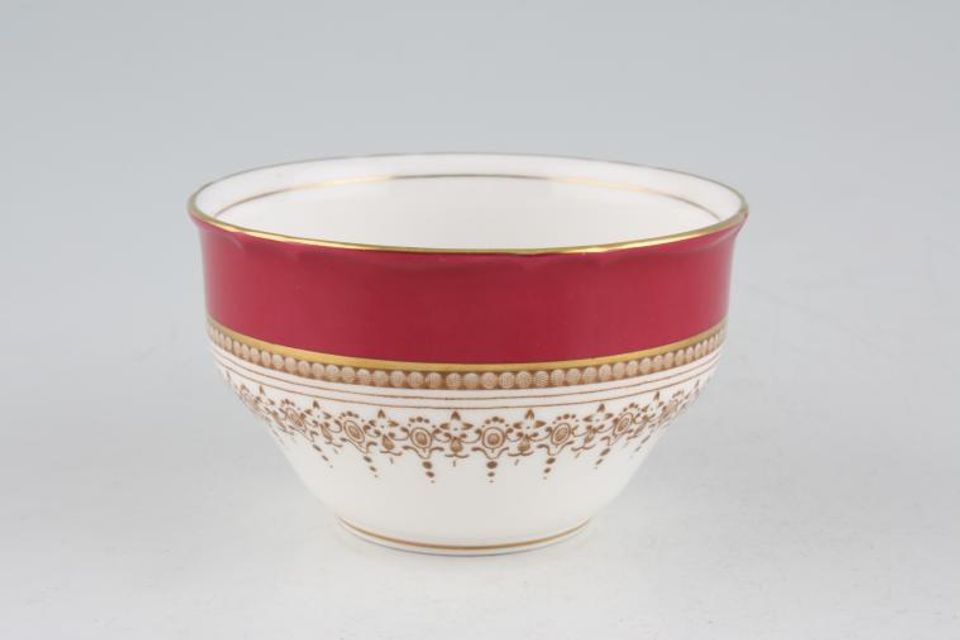 Royal Worcester Regency - Ruby - White Sugar Bowl - Open (Coffee) 3 1/2"