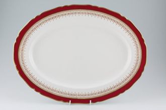 Royal Worcester Regency - Ruby - White Oval Platter 18"