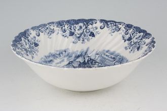 Johnson Brothers Coaching Scenes - Blue Serving Bowl Leaving the Village 8 1/8"